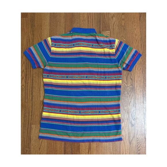 VTG Polo Ralph Lauren Southwest Aztec Men's Colorful Polo Shirt Size Large- EUC - Picture 2 of 5